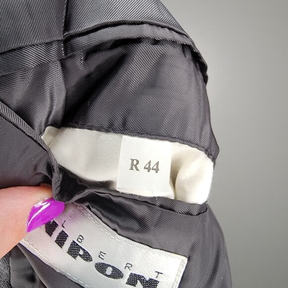 Mens Nipon Gray Blazer Size 44R 100% Wool - Picture 6 of 7